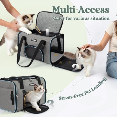 rabbitgoo Cat Carrier Soft with Safety Buckles, Sturdy Comfortable Pet Bag - Image 4