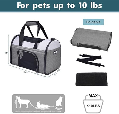 Jespet Airline Approved Soft-Sided Kennel Pet Carrier for Small Dogs Cats - Image 6