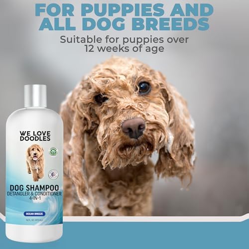 Dog Shampoo, Conditioner & Detangler, Gentle Tearless, Ocean Breeze, 16OZ - Image 5