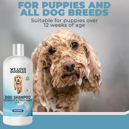 Dog Shampoo, Conditioner & Detangler, Gentle Tearless, Ocean Breeze, 16OZ - Image 5