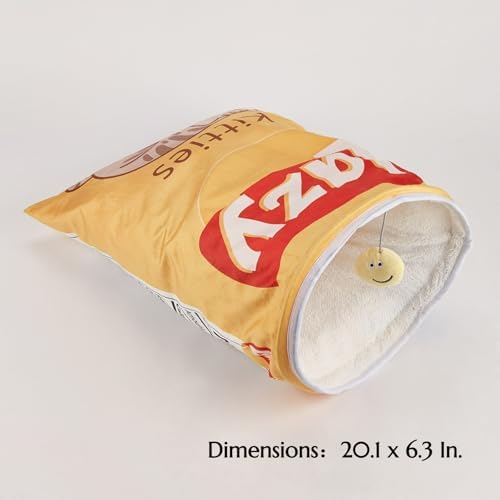Cat Puppy Toy Sleeping Bag Cute Potato Chip Bag Design Hanging Snack Toy Crinkle Paper Pet Accessories - Image 2