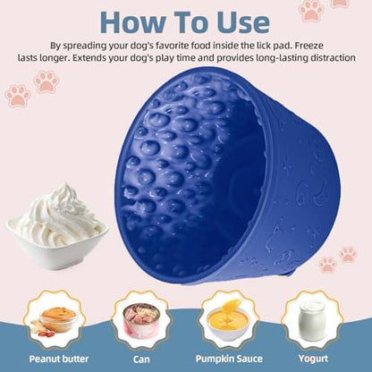 Dog Lick Bowl, Non-Slip Freeze Slow Feeder Small Medium, 1.6 Cup - Image 4