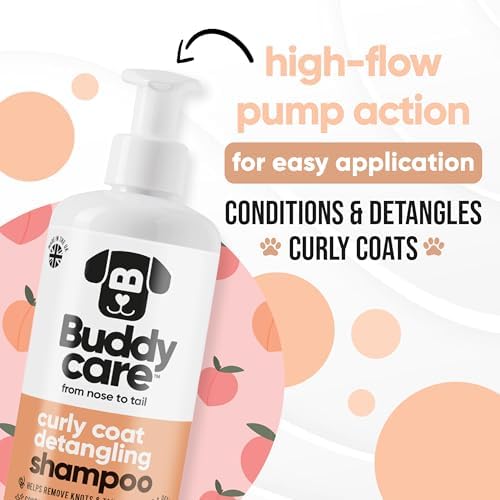 Curly Coat Dog Shampoo by Buddycare | with Aloe Vera and Pro Vitamin B5 (50.72oz) - Image 6