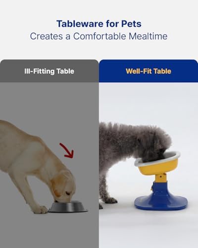 PETHROOM Well Fit Elevated Dog Bowl Stand, Beige - Image 4