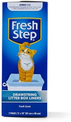 Fresh Step Drawstring Cat Litter Liners, Scented, 3 ft x 19 in, 7 Ct, 2-Pk - Image 5