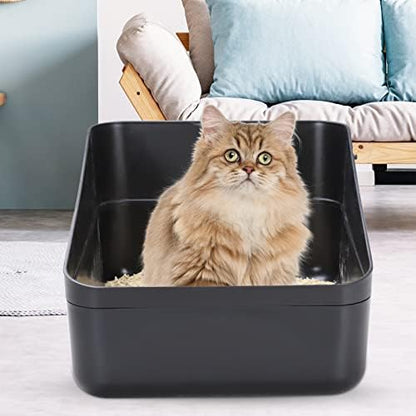 Sfozstra High Sided Cat Litter Box: Semi Open Anti Splash Easy Assembly - Image 6