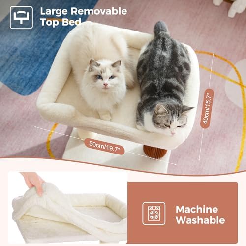 Cat Tree Tower for Large Cats Cat Scratching Post with Bed 20x16“ - Image 3