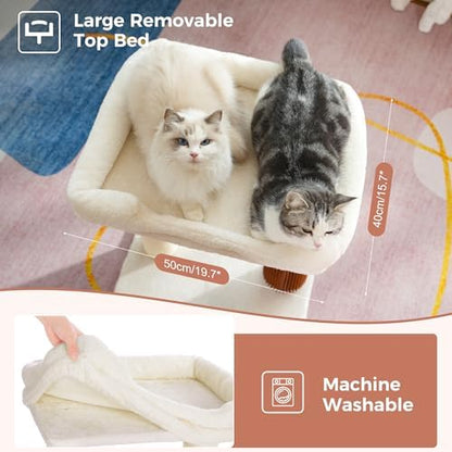 Cat Tree Tower for Large Cats Cat Scratching Post with Bed 20x16“ - Image 3