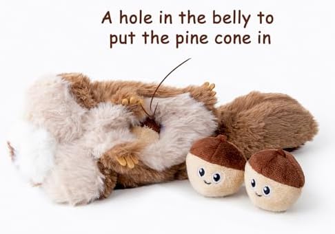 Hollypet Squeaky Hide and Seek Dog Toys for Small and Medium, Pine Cone - Image 2