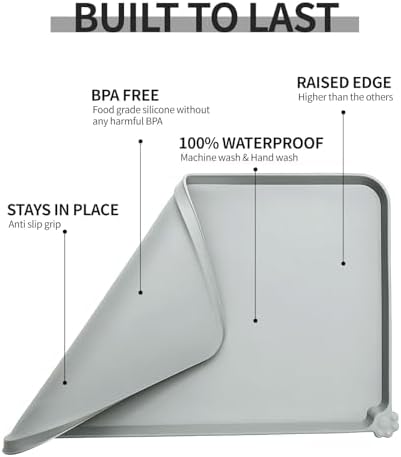 Reopet Silicone Pet Feeding Mat - Waterproof & Non-Slip Dog Cat Placemat - Image 5