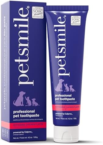 Petsmile VOHC Accepted Toothpaste, Rotisserie Chicken 4.2 Oz, Cats + Dogs by petsmile