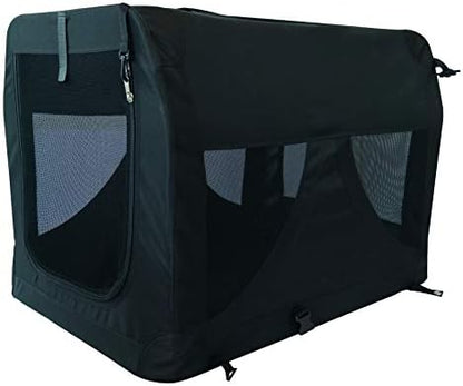 M-PETS Comfort Crate Foldable Dog Crate – Portable Wire & Oxford Soft Crate with Metal Frame, Quick Setup Travel Kennel (XL) - Image 6