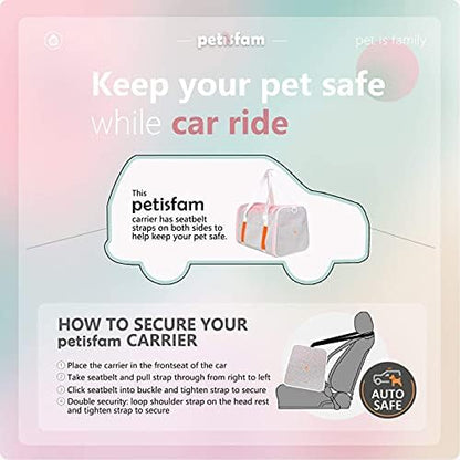 Soft Cute Travel Pet Carrier Bag for Medium Cats, Kitty and Puppy, Fantasy Pink, M - Image 6