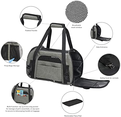 JESPET Soft-Sided Airline-Approved Dog & Cat Carrier Travel Bag - Image 5