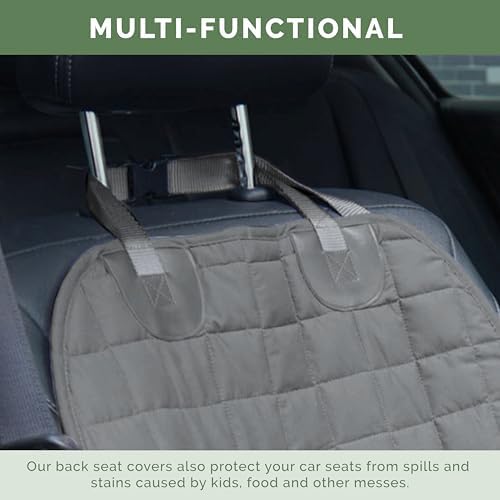 Elegant Comfort Premium Pet Car Seat Cover for Front Seat, Luxury Microfiber Car Seat Protector, Heavy Duty and Durable, Non-Slip and Waterproof Car Seat Cover for Trucks, Cars, and SUVs, Gray - Image 3
