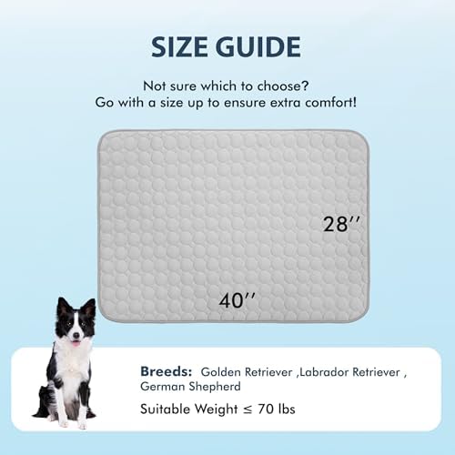 MICROCOSMOS Summer Cooling Mat & Sleeping Pad- Water Absorption Top, Materials Safe, Easy Carry, EZ Clean. Keep Cooling for Pets, Kids and Adults.(Grey, 40" x 28") - Image 7