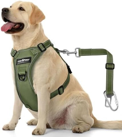 VavoPaw Dog Seat Belt Vest Harness for Car, 2 in 1 Seatbelt Buckle by VavoPaw
