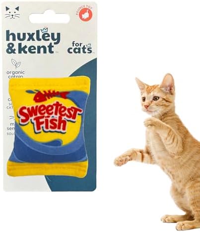 Huxley & Kent Plush Crinkle Catnip Cat Toy, Sweetest Fish by HuxleyKent