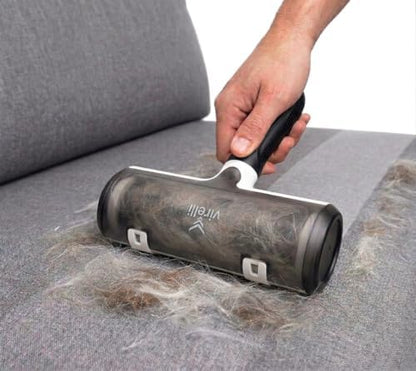 Reusable Pet Hair Remover Pro - Dog & Cat Hair Remover for Furniture, Couch, Carpet & Bedding - Professional Lint Roller for Pet Fur & Upholstery (Black) by Unknown