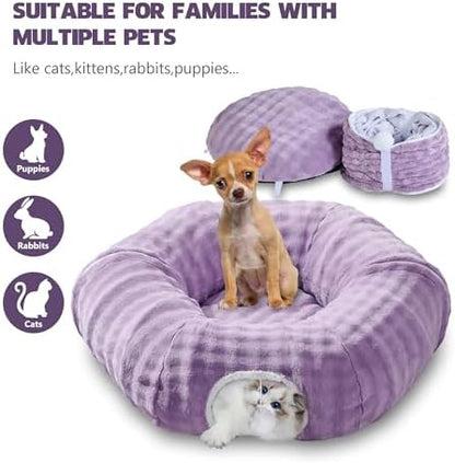 Bubble Round Cat Tunnel for Indoor Cats, Dusty Purple - Image 4