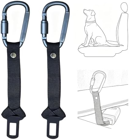 2 Pack Pet Car Seat Belt Restraint, Dog & Cat Car Seat Belt Anchor for Small Medium Large Dogs and Cats by KAPIQIU