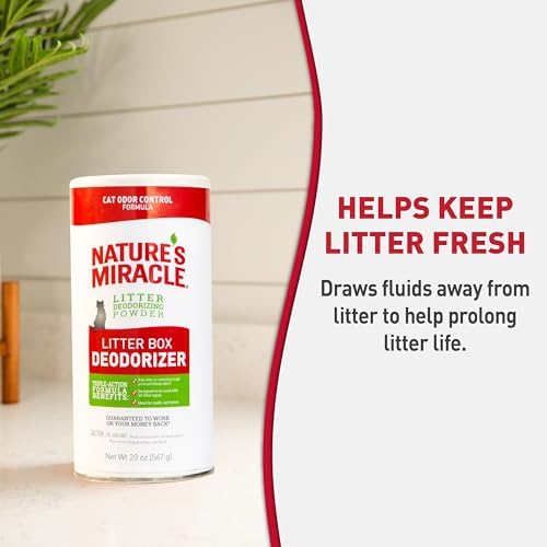 Nature's Miracle Litter Box Deodorizer Powder, Cat Odor Control | Unscented | 20 Ounces | Pack of 6 - Image 7