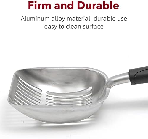 Cat Litter Scoop, Kitty Metal Scooper, Aluminum Alloy Sifter, Kitten Pooper Lifter, Deep Shovel, Long Handle, Poop Sifting, Durable, Heavy Duty, for Litter Box - Image 6