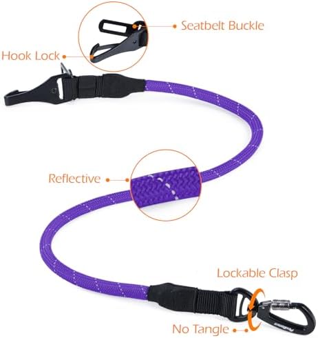 PetBonus Dog Seat Belt for Car, Durable Rope Dog Car Harness for Vehicle - Image 6