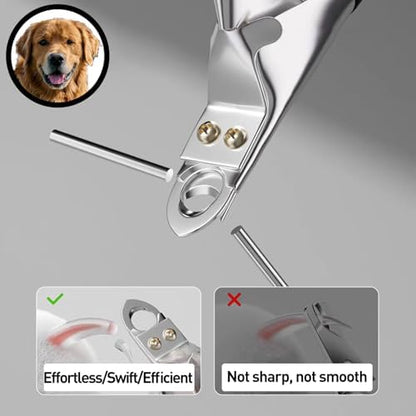 Dog Nail Clippers | Dog Nail Trimmer with Nail File and Safety Guard for Large Breed Dog | Injury-Free Grooming Tool for Pets (Black) - Image 6