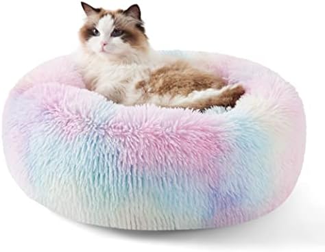 Bedsure Calming Cat Beds Donut Round Washable Kitten Bed,20 inches by Unknown