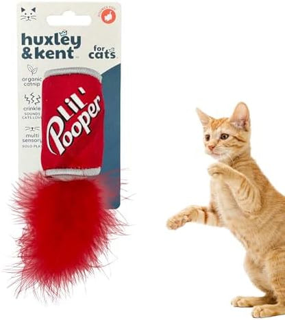 Huxley & Kent Plush Crinkle Catnip Cat Toy, Lil' Pooper by HuxleyKent