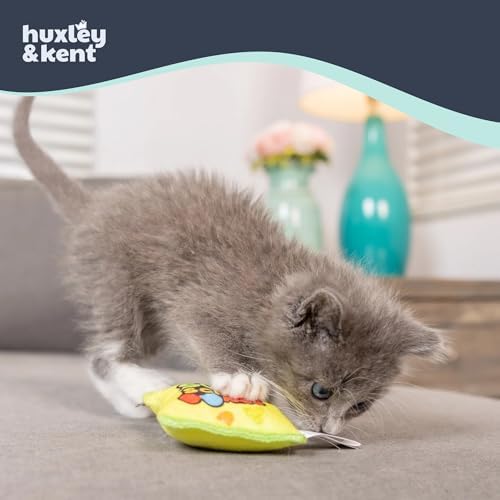 Huxley & Kent Plush Cat Toy - Interactive Catnip Toy for Cats & Kittens - Soft with Crinkle & Catnip - Fun Indoor Play - Sour Scratch Kats - Image 3