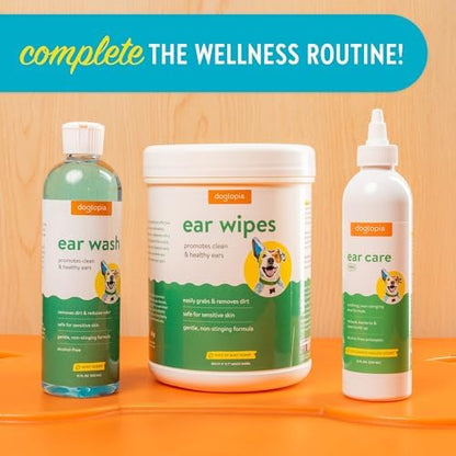 Dogtopia Ear Wipes for Dogs and Pets | 160 Count Convenient Ear Cleaning Wipes | Non-Stinging, Gentle Wipes to Remove Dirt and Build-Up | Promotes Clean and Healthy Ears - Image 5