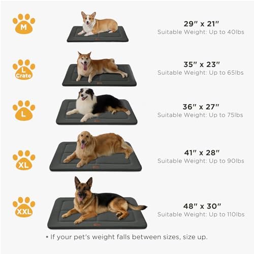 Joydeco Low Profile Dog Crate Mat Reversible Bed Pad, Washable Dog Pad Mat with Ultra Soft Fleece, Compact Design Kennel Beds Mats for Large Medium Small Pets, 36" x 27" Dark Gray - Image 7