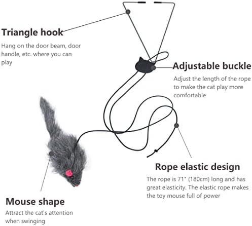 Kalimdor Interactive Cat Feather Toys,Retractable Teaser Toy ，Hanging Interactive Toys for Indoor Cats Kitten Play Chase Exercise, Kitten Mental Exercise Toys (2 Pack) - Image 6