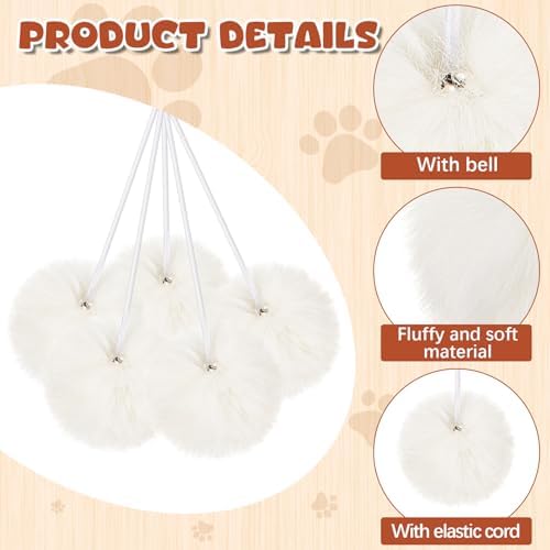 Simgoing Natural Rabbit Fur Cat Tree Ball Replacement Parts, Beige - Image 3