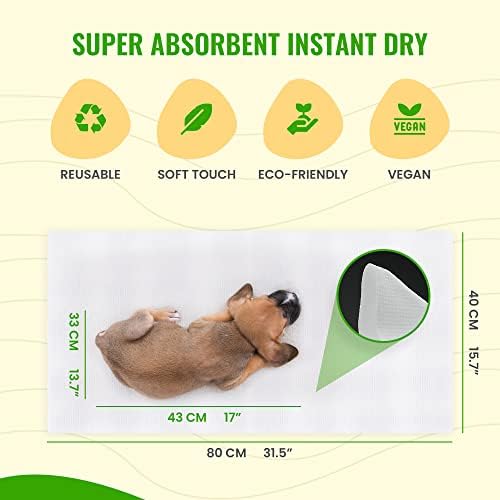 Bamboo Pet Towel 25 PCS - Reusable Bamboo Paper Towels for Dogs, Cats and Other Pets are Machine Washable Up to 5 Times | Disposable Pet Wipes for Drying and Cleaning Dirty Pets - Image 3