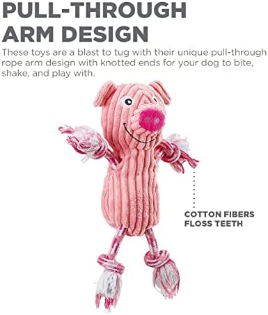 Outward Hound by Charming Pet Ranch Roperz Pig Plush Squeaky Dog Toy - Image 6