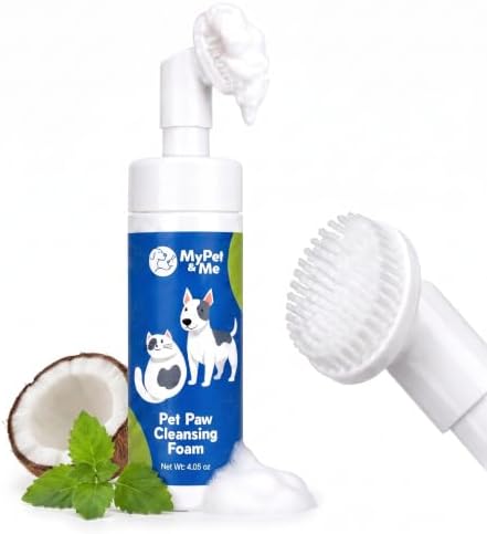 Dog Paw Cleaner – No-Rinse Foam, Silicone Brush, Dogs & Cats by MyPetMe