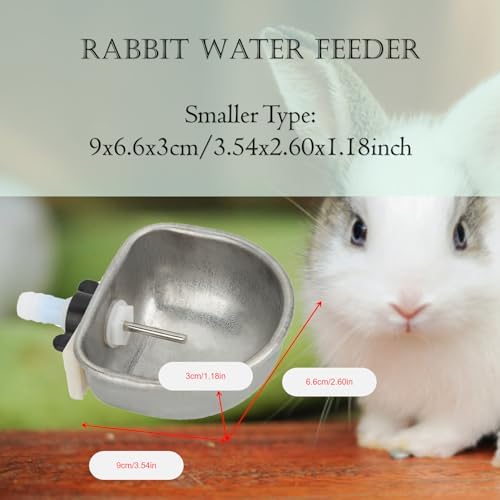 10Pcs Stainless Steel Rabbit Drinking Water Bowl - Image 2