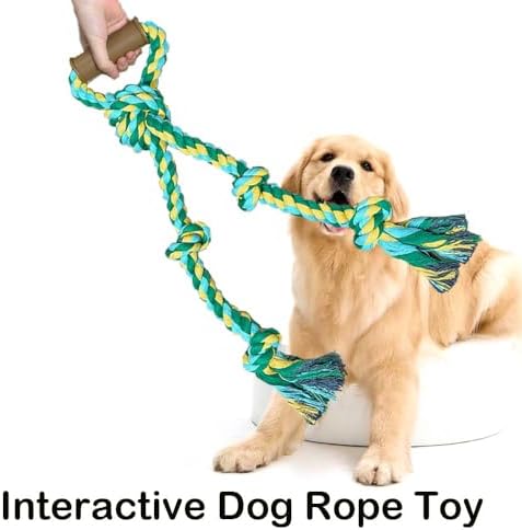 Large Dog Rope Toys for Aggressive Chewers - Pitbull Tug of War, Heavy Duty, Outdoor, Medium to Large Breed Dog Chew Rope with Handle - Image 6