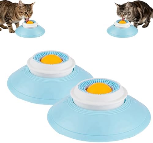 Slow Feeder Cat Bowl, Cat Food Bowl with Cat Lick Ball, Licking A Ball Add More Fun Bowl, Cat Slow Feeder Bowl, Slow Down Eating Speed and Add More Fun for Your Cats. by Unknown