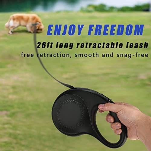 Retractable Dog Leash, 26 Feet Dog Leash for Small to Large Dogs up to 110lbs, Anti-Slip Handle One Button Lock and Release, Heavy Duty 360° Tangle-Free - Image 7