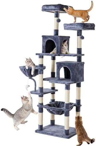 DUMOS Tall 71 inch Cat Tree Tower with Scratching Posts, Indoor Cats Use by DumosLifestyle