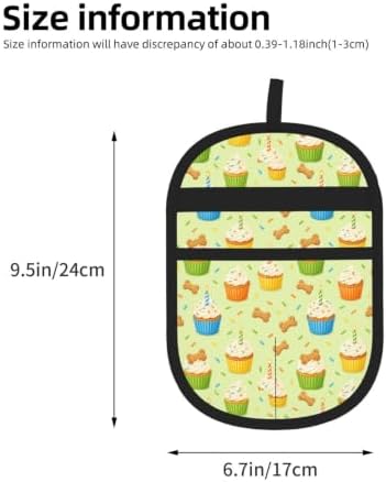 Birthday Cup Cake Pet Hair Removal Glove Brush Hair Remover Tool for Carpet - Image 2