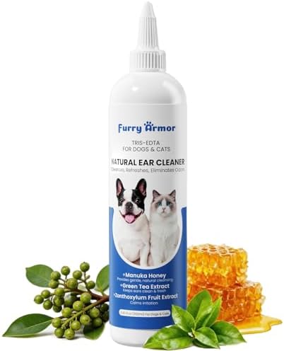 Itch Relief Natural Ear Cleaner for Dogs & Cats 8.45 oz by FURRYARMOR%7CPremiumPetHealthProtectiveCare