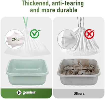 ZOMISIA Cat Litter Box Liners Large - 20 Count 37" x 18" Jumbo Litter Bags - Image 3