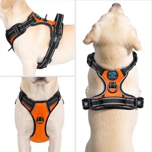 PHOEPET Reflective Dog Harness No Pull Large Breed Vest - Image 2
