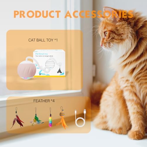 Upgraded 2.36 Inch Large Cat Toy With Touch&Voice Activation for Indoor Cat - Image 6
