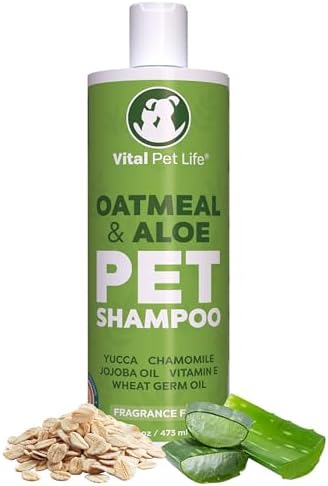 Oatmeal Shampoo for Dogs - Helps Dry Coats & Itchy Sensitive Skin, 16 oz by VitalPetLife